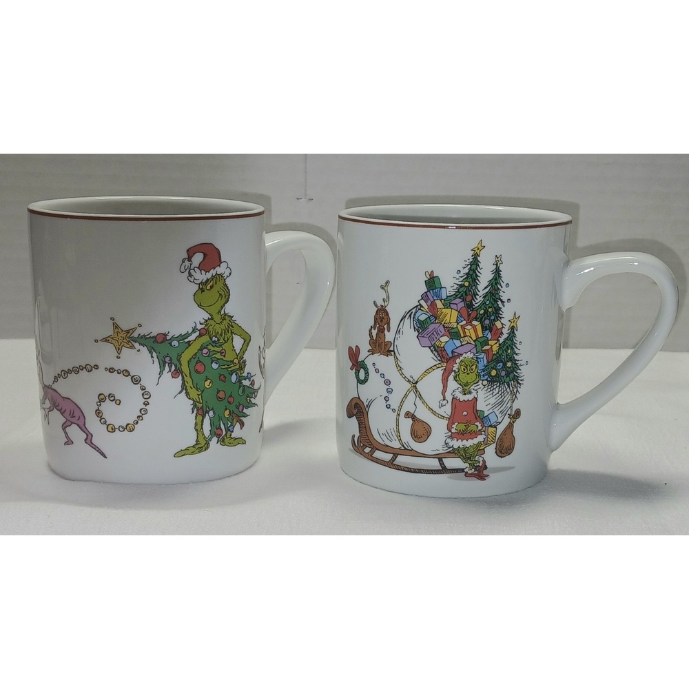 WILLIAMS SONOMA HOW THE GRINCH STOLE CHRISTMAS WHOVILLE COFFEE CUP MUG 2024 Set